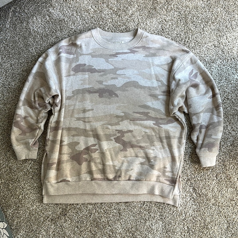Camo Oversized Jegging Fit Sweatshirt by AMERICAN EAGLE